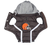 NFL Dog Puffer Vest - Browns