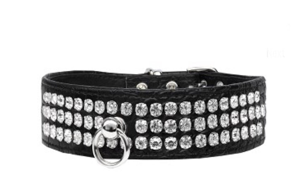 Style #73 Rhinestone Designer Croc Dog Collar -Multiple Colors