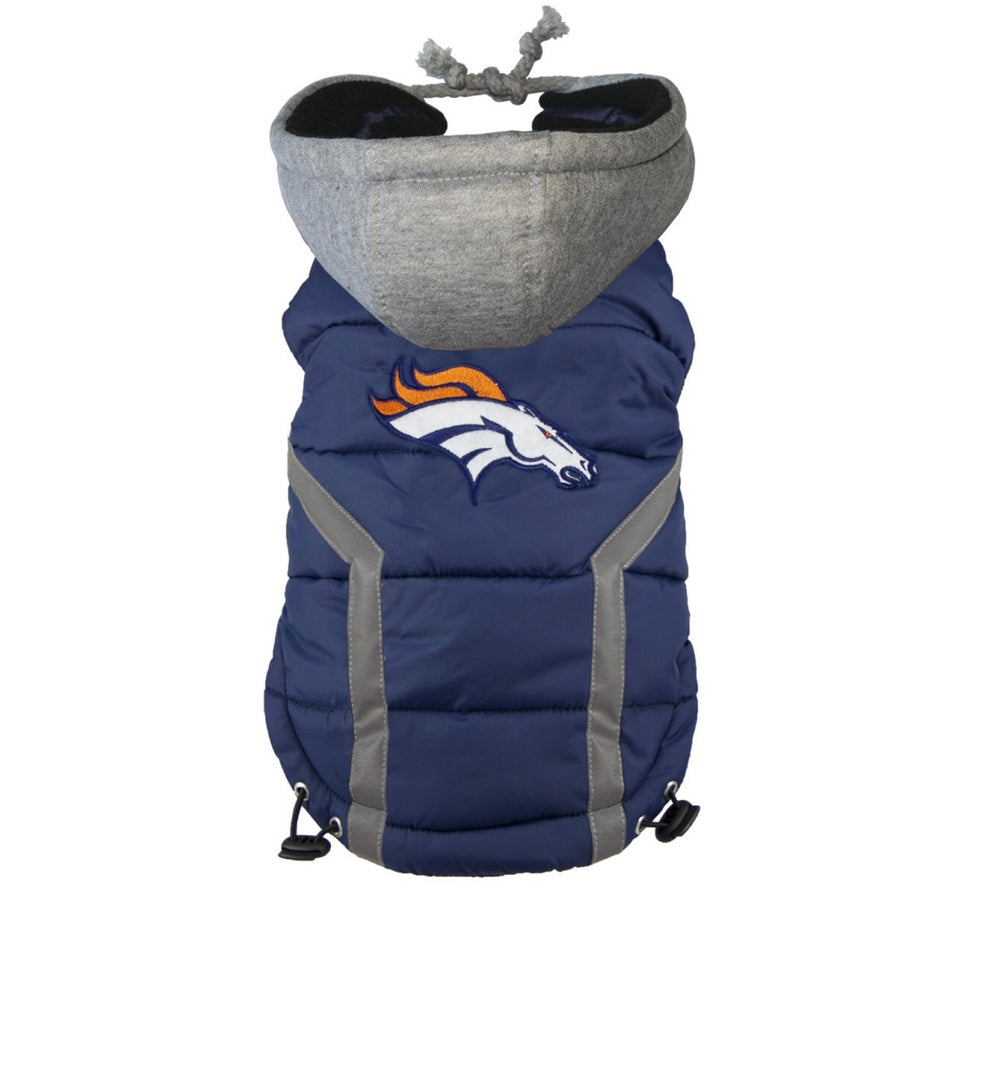 NFL Dog Puffer Vest - Broncos