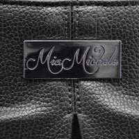 Sadie Mia Michele Black Faux Pebble Leather Carry Bag