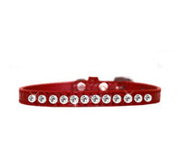 
              One Row Clear Jewel Croc Dog Collar -Multiple Colors
            