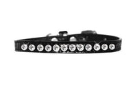 
              One Row Clear Jewel Croc Dog Collar -Multiple Colors
            