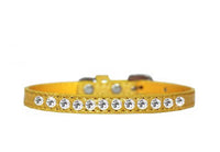 
              One Row Clear Jewel Croc Dog Collar -Multiple Colors
            