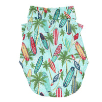 
              Hawaiian Camp Shirt - Surfboards and Palms
            