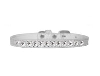 
              One Row Clear Jewel Croc Dog Collar -Multiple Colors
            