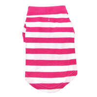 
              Striped Dog Polo - Pink Yarrow and White
            