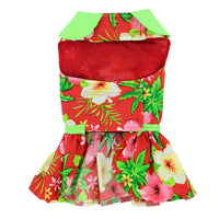 
              Hawaiian Red Hibiscus Designer Dog Dress
            