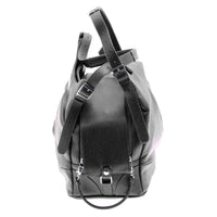 
              Sadie Mia Michele Black Faux Pebble Leather Carry Bag
            