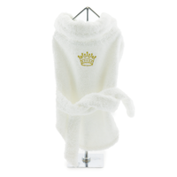 
              White Gold Crown Cotton Dog Bathrobe by Doggie Design
            