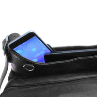 
              Sadie Mia Michele Black Faux Pebble Leather Carry Bag
            