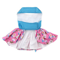 
              Pink and Blue Plumeria Floral Dog Dress
            