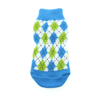 
              Non-Skid Dog Socks - Blue and Green Argyle
            