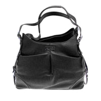 
              Sadie Mia Michele Black Faux Pebble Leather Carry Bag
            