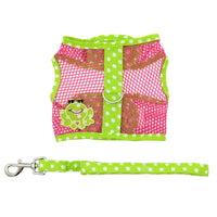 
              Cool Mesh Dog Harness Under the Sea Collection - Frog Green Dot and Pink
            