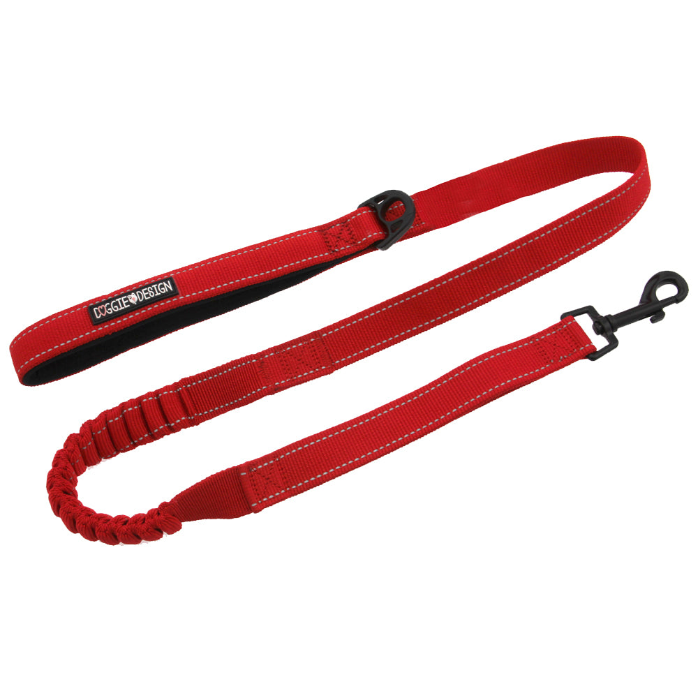 Soft Pull Traffic Dog Leash - Red