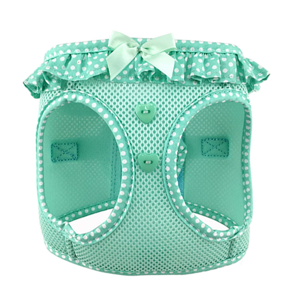 American River Choke Free Harness - Teal Polka Dot