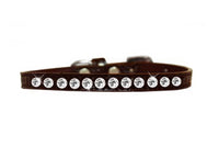 
              One Row Clear Jewel Croc Dog Collar -Multiple Colors
            
