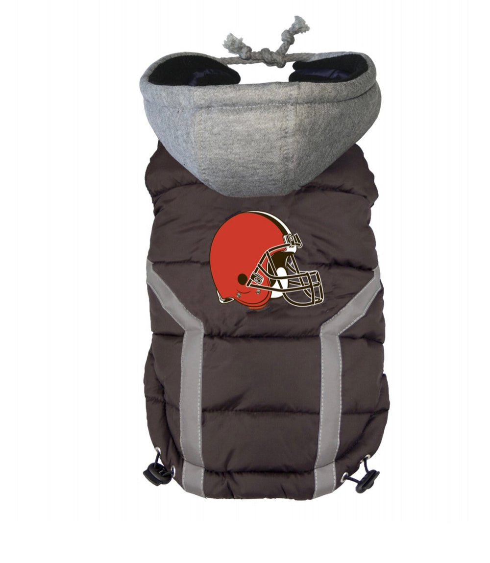 NFL Dog Puffer Vest - Browns