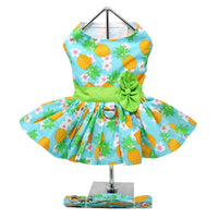 
              Pineapple Luau Dog Harness Dress with Matching Leash
            