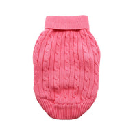 
              Combed Cotton Cable Knit Dog Sweater - Candy Pink
            