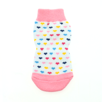 
              Non-Skid Dog Socks - Pink and White Hearts
            