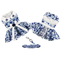 
              Blue Rose Harness Dress with Matching Leash
            