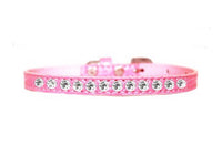 
              One Row Clear Jewel Croc Dog Collar -Multiple Colors
            