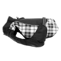 
              Alpine All-Weather Dog Coat - Black and White Plaid
            