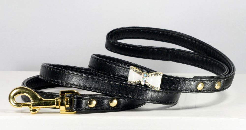 Black Bow Collar - Matching Leash